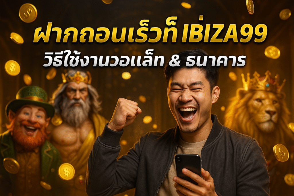 ฝากถอนเร็วที่ IBIZA99 – วิธีใช้งานวอเล็ท & ธนาคาร